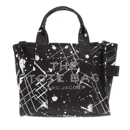Marc Jacobs The Splatter Mini Tote Bag Black Multicolor Rymlig shoppingväska