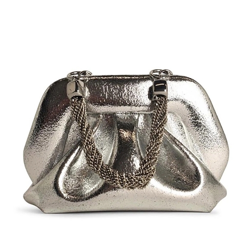 Themoirè Crossbody Bag 'Gea' Silver Palm Bag Silver