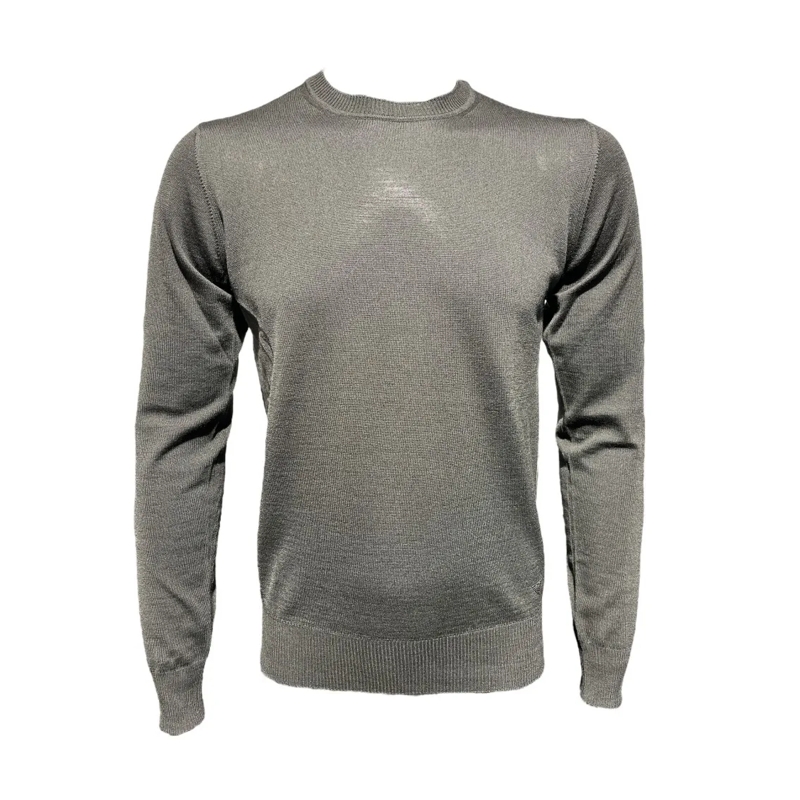 Emporio Armani Pull Black Virgin Wool Knitwear Grey