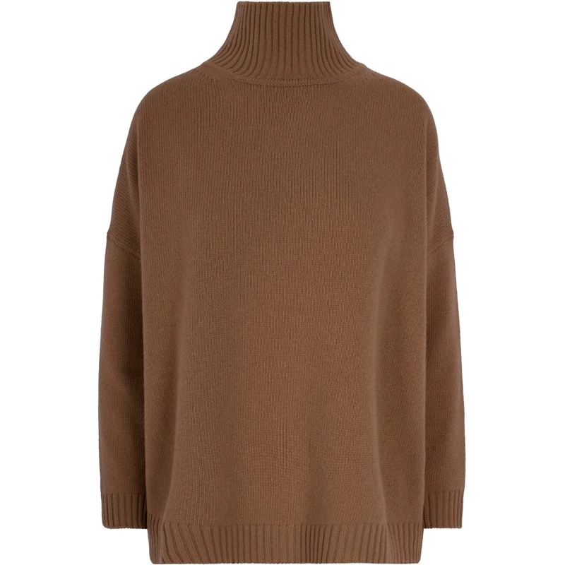 Max Mara  Borgia - Wool Turtleneck Sweater Brown