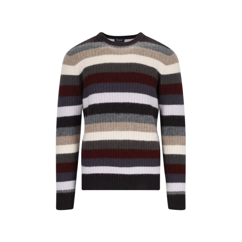 Drumohr Pull Striped Sweater In Multicolor Wool Ribbed Design S Multicolor