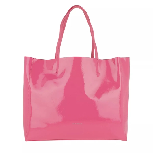 Coccinelle Delta Naplack Shopping Bag Glossy Pink Boodschappentas