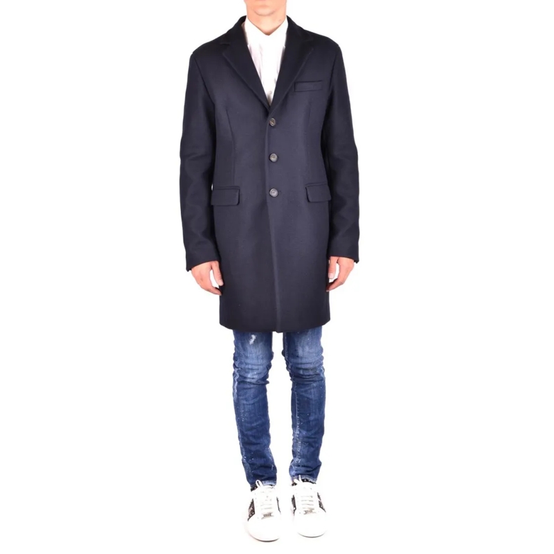 Dsquared2 Blazer Navy Wool Blend Tailored Jacket Black