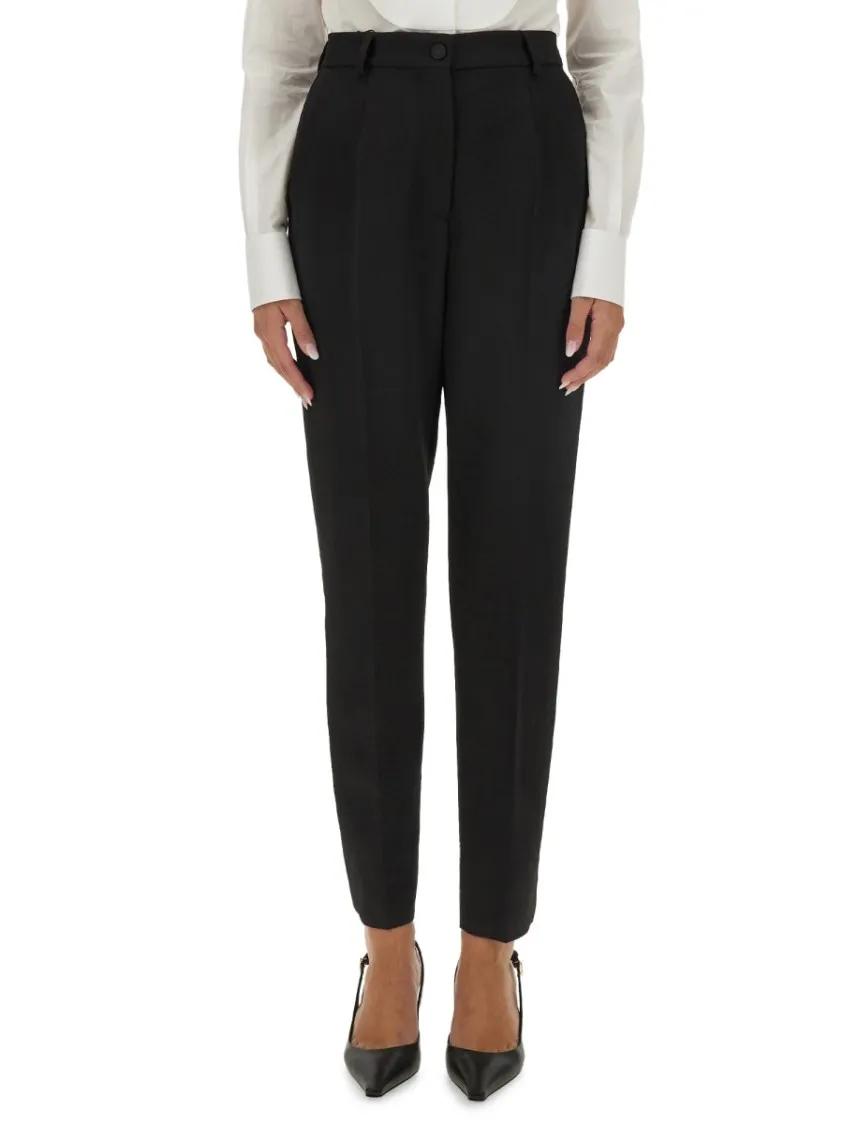 Thumbnail - Dolce&Gabbana - Tailored Tuxedo Pants - Größe 42 - schwarz
