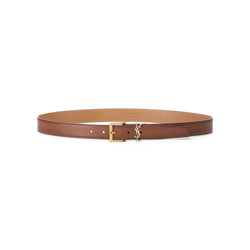 Saint Laurent Ceinture Gürtel aus Leder braun