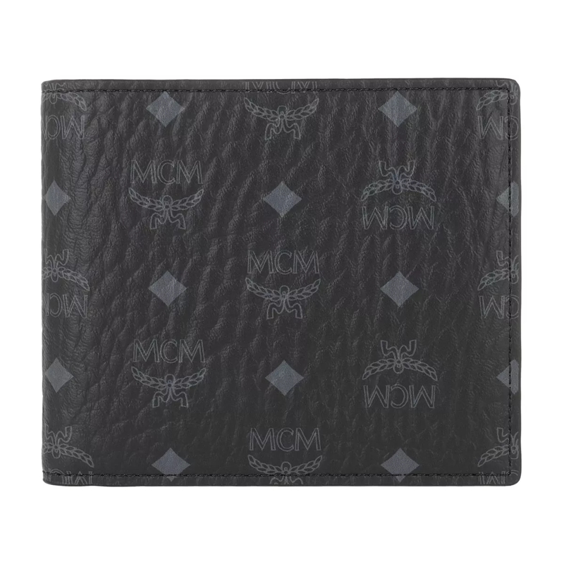 MCM Bi-Fold-Portemonnaie Visetos Original Small Wallet Black