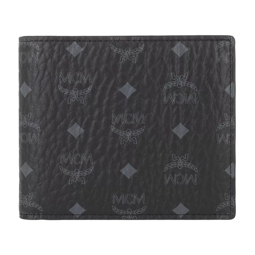 MCM Visetos Original Small Wallet Black Tvåveckad plånbok