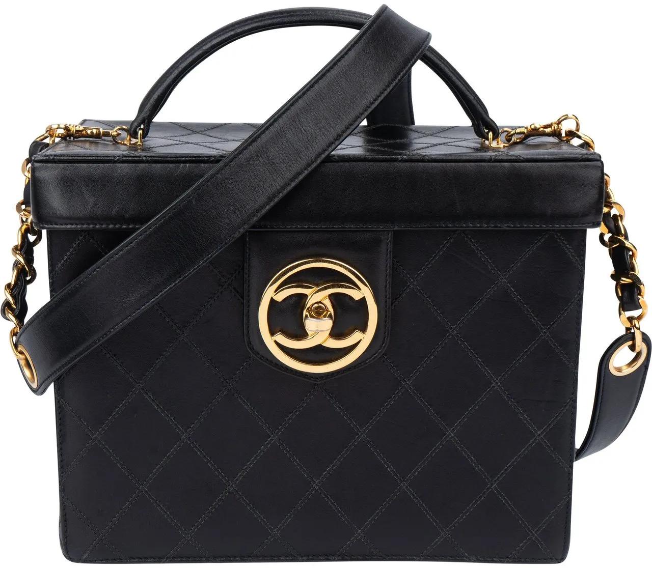 Chanel Crossbody Bags - Chanel Stitching Lambskin CC Vanity Handbag - Gr. unisize - in Schwarz - für Damen