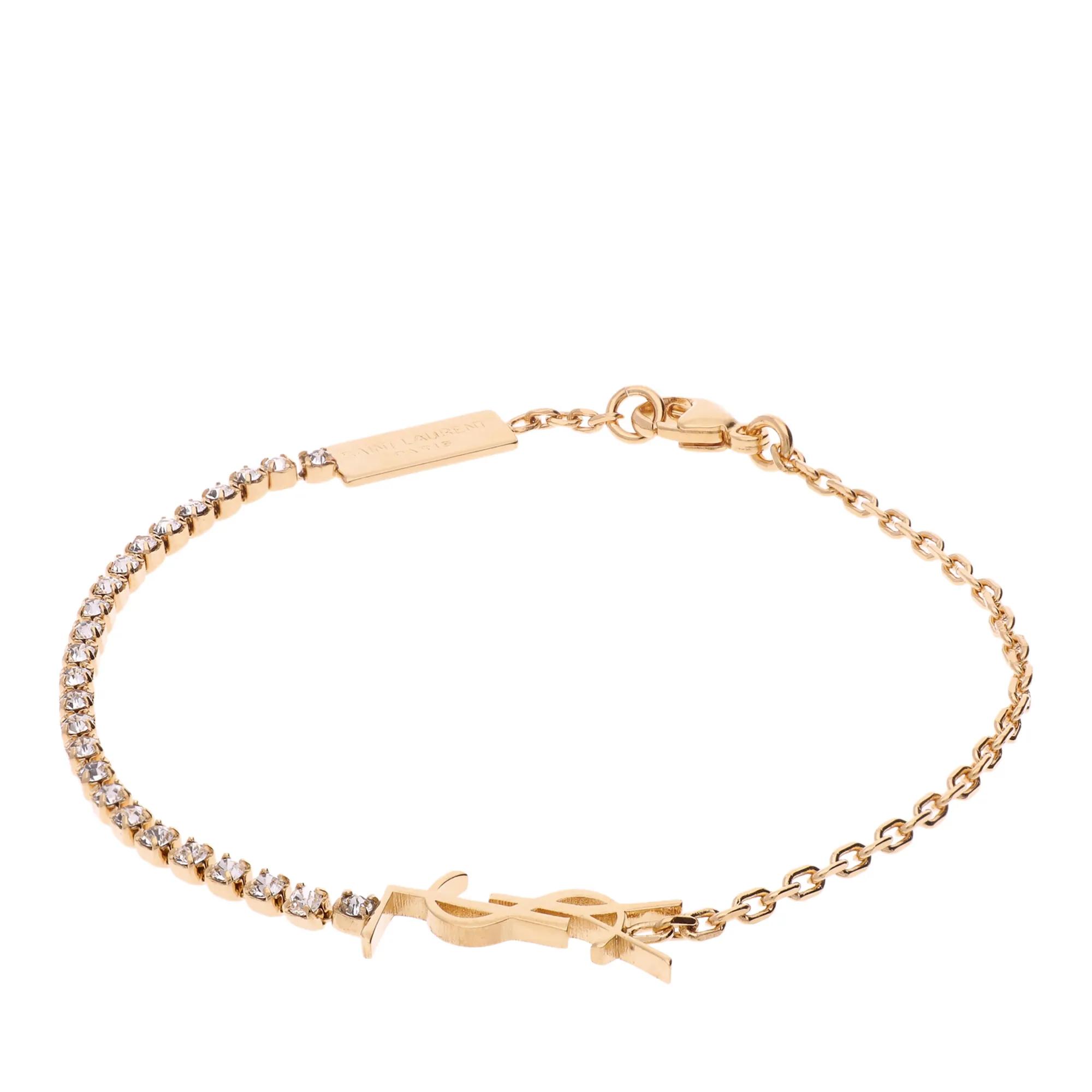 Saint Laurent Armband - Cassandre Charm Bracelet Gold - Gr. M - in Gold - für Damen