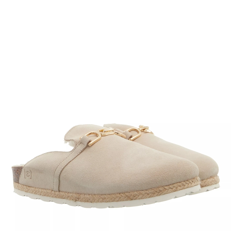 Espadrij l’originale Hausschuhe Cloq Velour Chain Beige