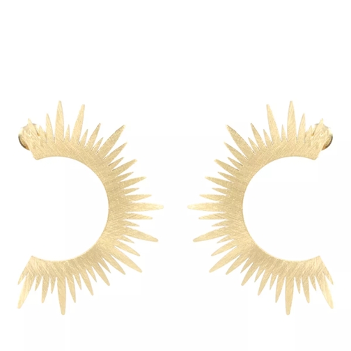 LOTT.gioielli CL Earring Sun Large - B Brushed Gold Orecchini a cerchio