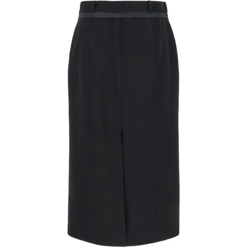 Fendi Midi-Röcke Fendi Virgin Wool Grain De Poud Skirt schwarz