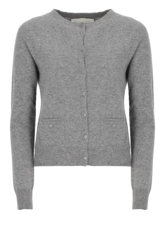 Vanise - Grey Vanisè Cashmere Cardigan - Größe 42 - grau