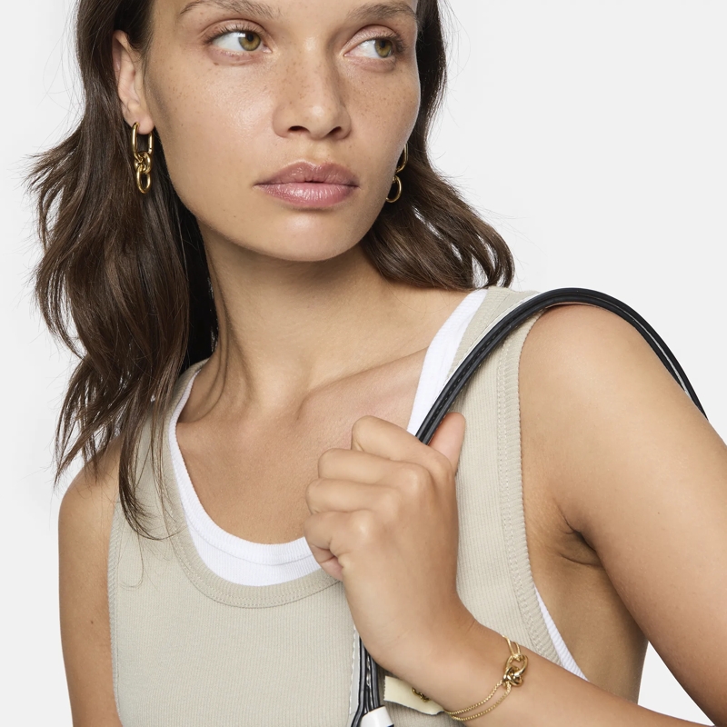 Liebeskind Berlin Ohrstecker Edelstahl Modern Knot gold(Image 9)