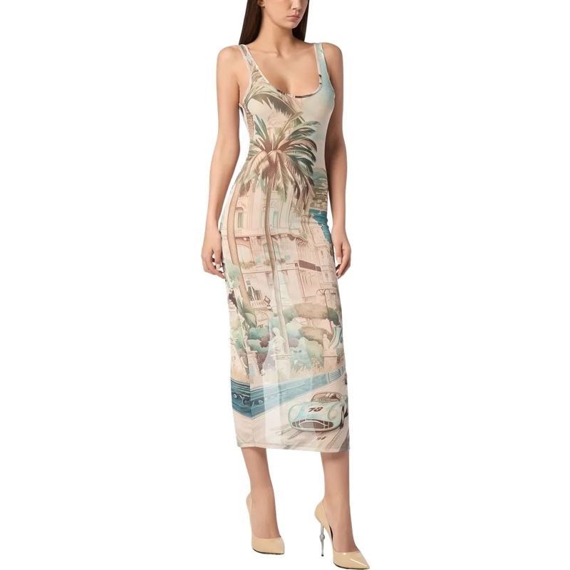 Philipp Plein Maxikleid Kleid bunt(Image 4)