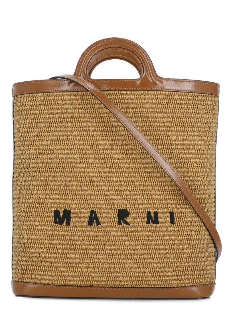 Marni Shopper - Rafia Shoulder Bag - Gr. unisize - in Braun - für Damen