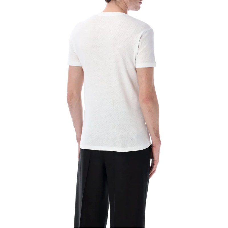 Tom Ford T-Shirt Short Sleeve Tee Perforated Optical White weiß(Image 2)