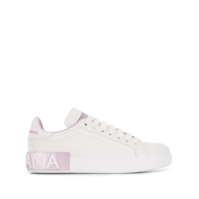 Dolce&Gabbana Lage-top sneaker White And Pink Sneakers White