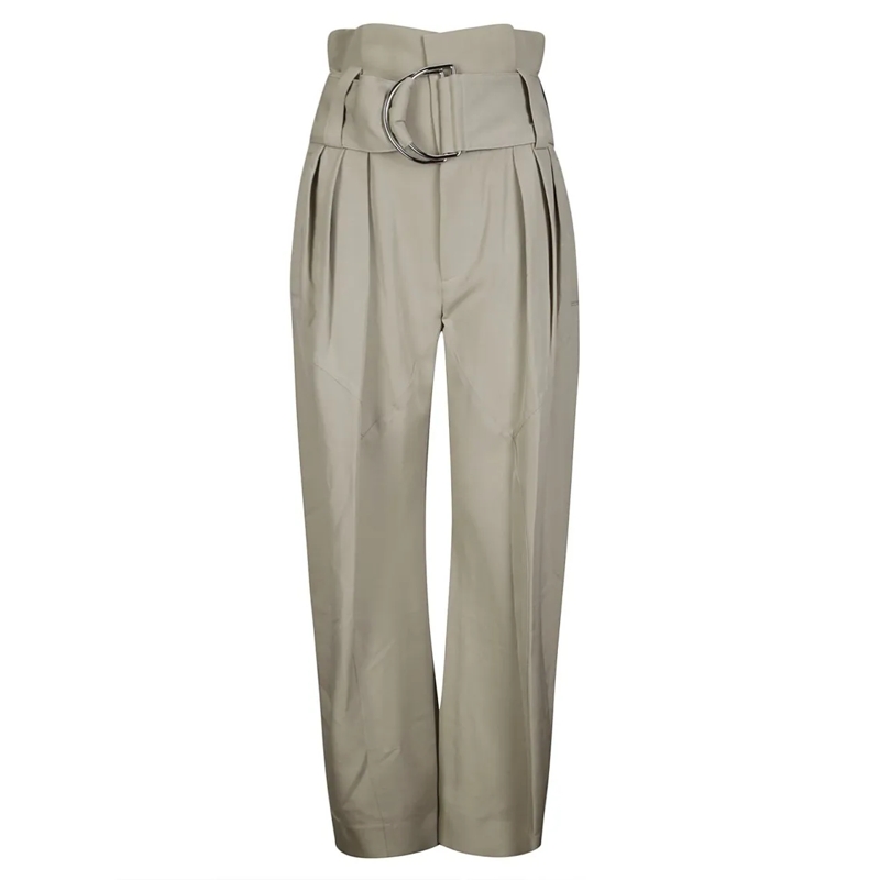 J.W.Anderson  High Waisted Trousers Wide Leg With Darts Neutrals