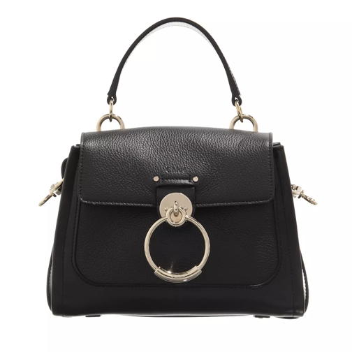Chloé Tess Shoulder Bag Leather Black Satchel