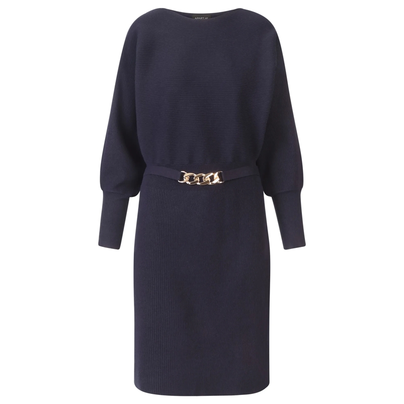 Apart Strickkleid Strickkleid dunkel-blau