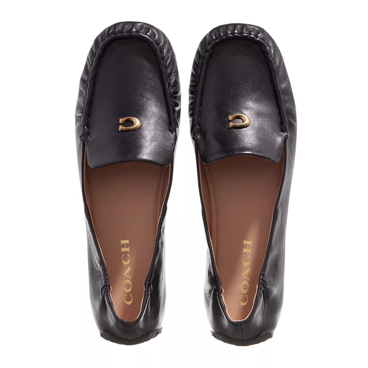 Coach store gold loafers