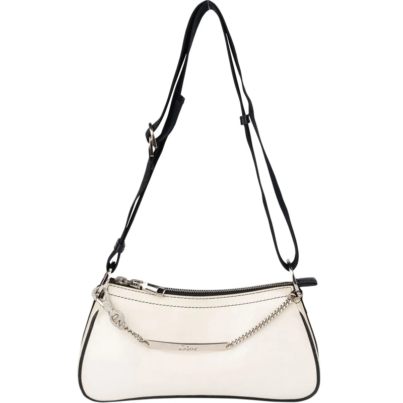 Christian Dior Schultertasche Christian Dior Limited Y2K Crystal Shoulder Bag weiß