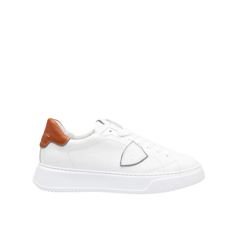 Philippe Model Lage-top sneaker Temple Low Leather Sneakers In White White
