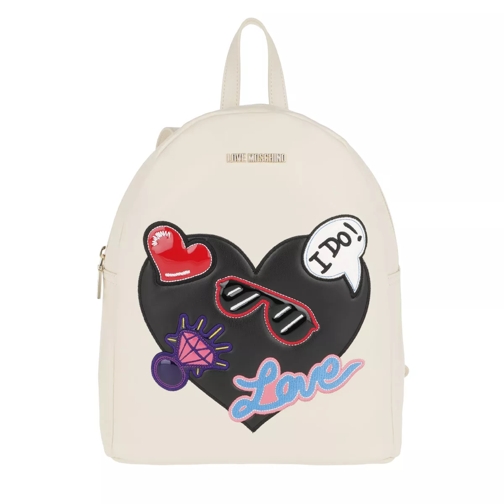 Love Moschino Patches Backpack Avorio Sac à dos