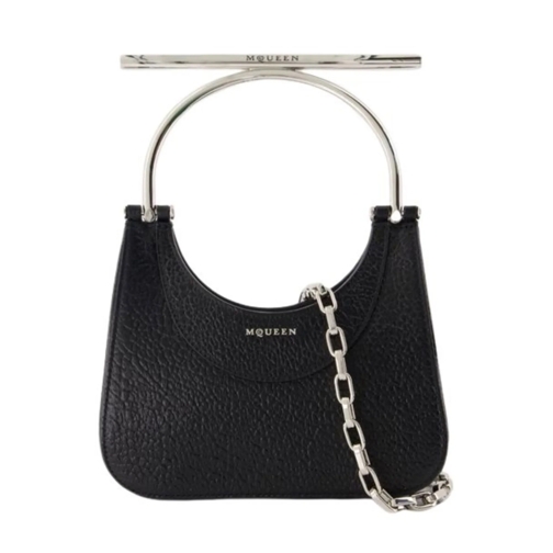 Alexander McQueen Schultertasche Mini Cross Bar Purse - Leather - Black Black