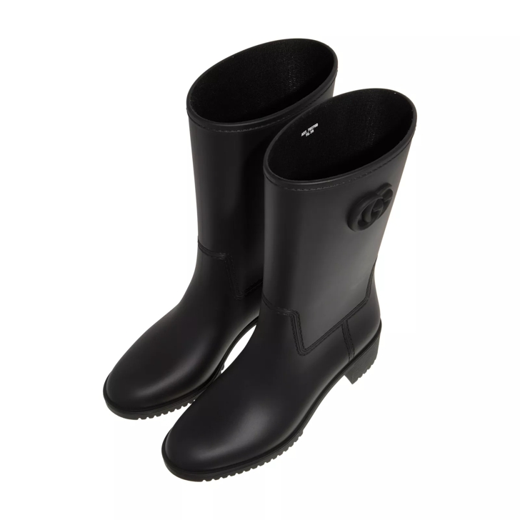 Gucci Double G Boot Black Rain Boot