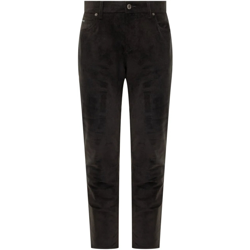 Dolce&Gabbana  Dolce & Gabbana Pantaloni in Velluto Uomo schwarz