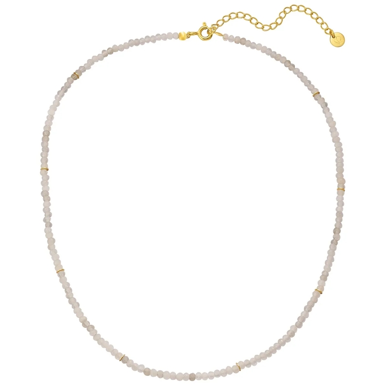 Glanzstücke München Mittellange Halskette Sterling Silber Halskette Chalcedon weiss(Image 2)