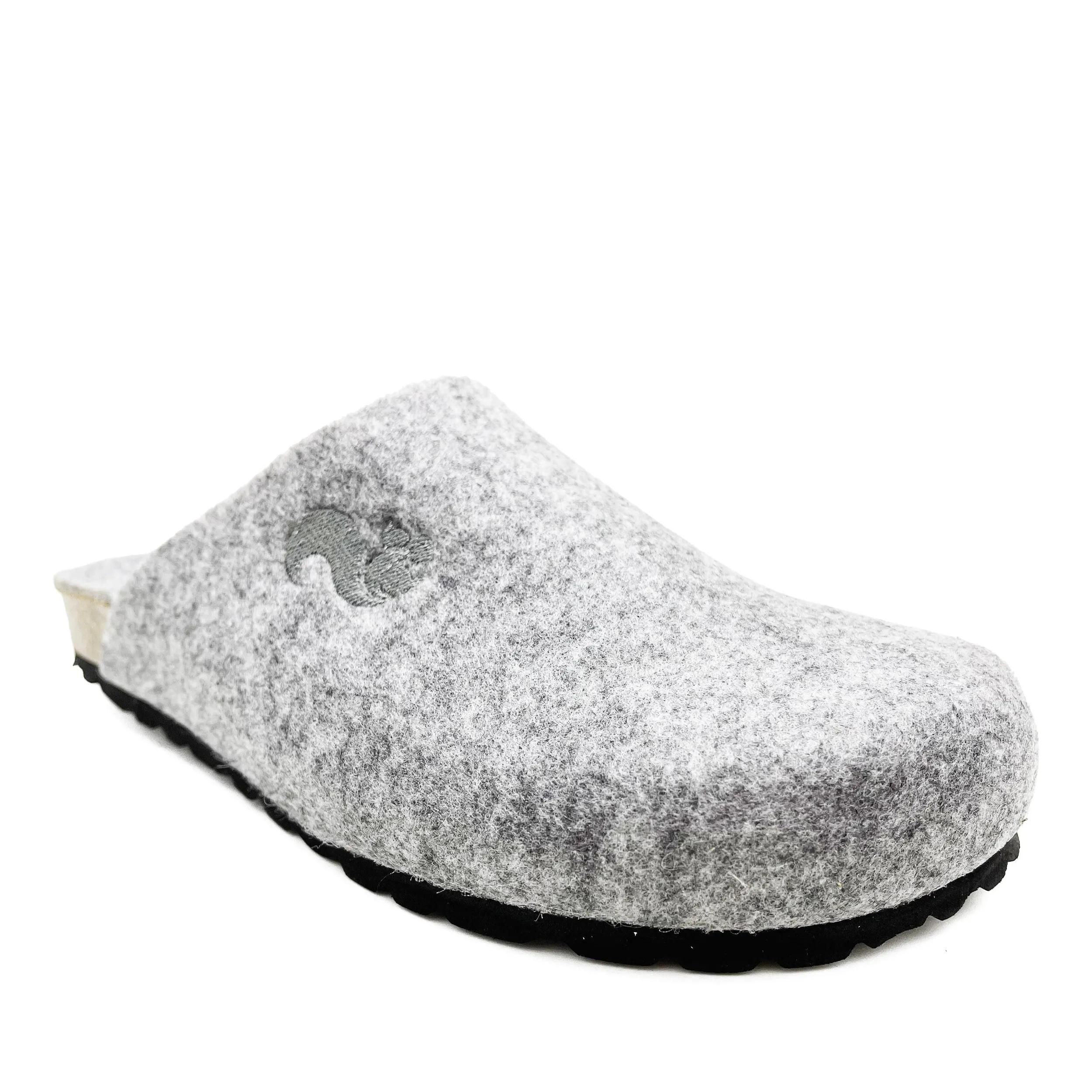 thies Sneakers - thies 1856 ® Recycled PET Bio Clog vegan light gre - Gr. 36 (EU) - in Grau - für Damen