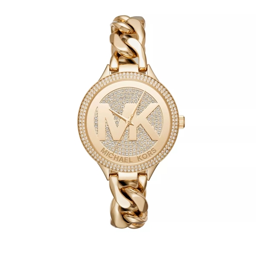 Michael Kors Women's Slim Runway Three-Hand Gold-Tone Stainless Gold Dresswatch