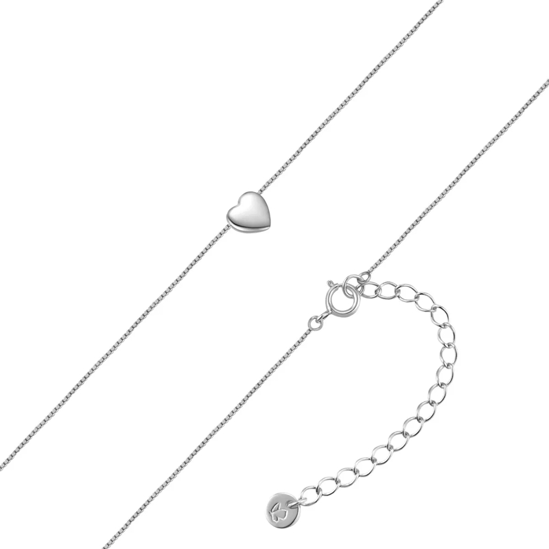 Glanzstücke München Mittellange Halskette Sterling Silber Halskette Herz silber(Image 3)