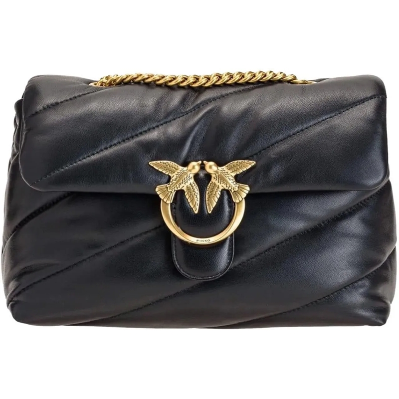 Pinko Sac à bandoulière Love Puff Classic Cl Nero-Antique Gold schwarz
