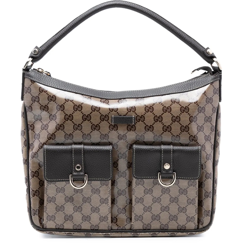 Gucci Tote GG Crystal Abbey D Ring Handbag braun