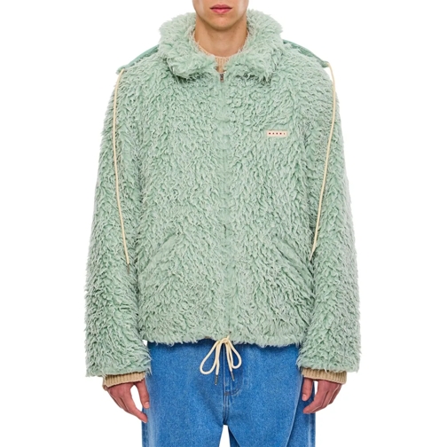 Marni Sherpa Jacket Green Giacca di transizione