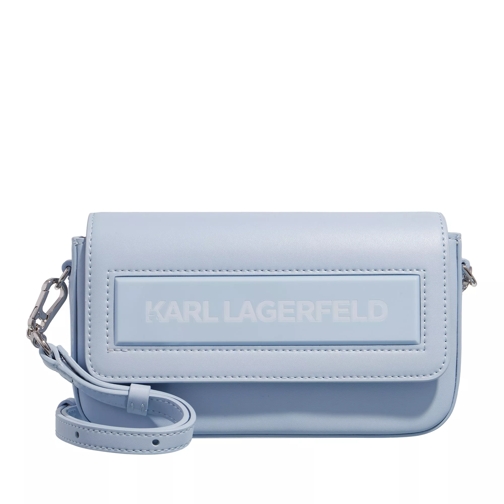 Karl Lagerfeld Icon K Sm Flap Shb Leather Hellblau Crossbody Bag