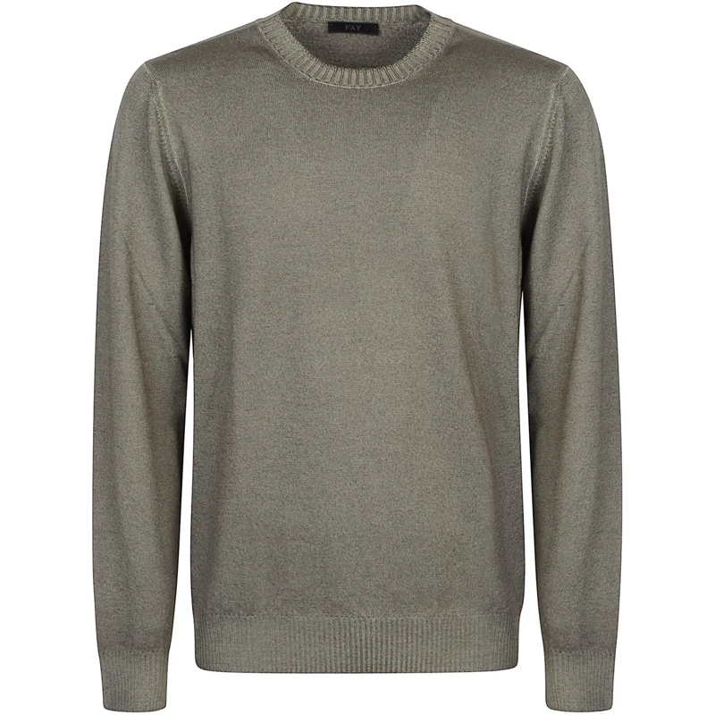 Fay  Round Neck Sweater Green grün