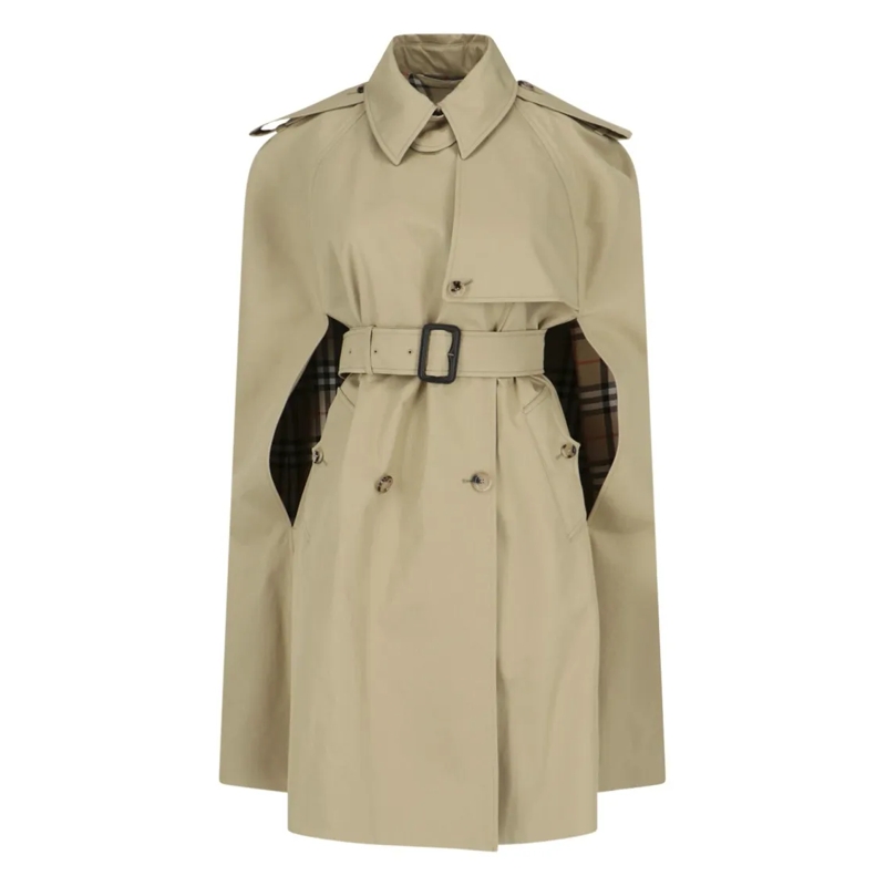 Burberry  Beige Jacket With Structured Silhouette And Appeal Neutrals