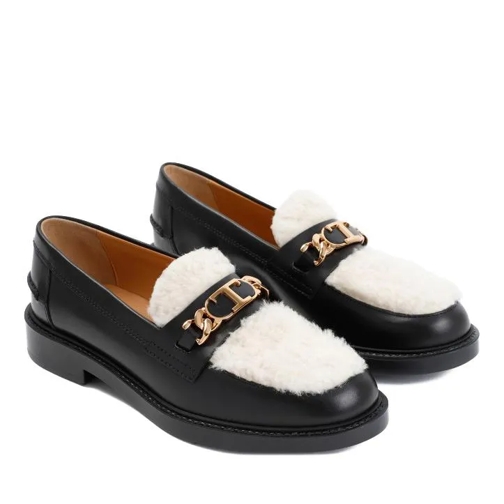 Tod's Montone Black Leather Loafer Black Loafer