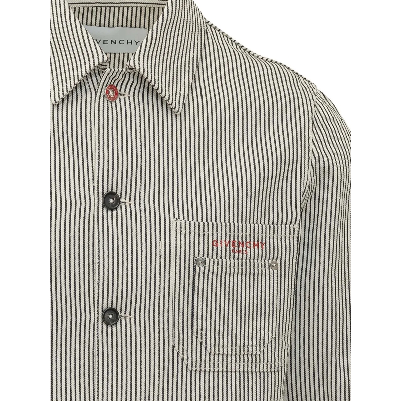 Givenchy Doudoune Giacca Workwear a Righe grau(Image 4)