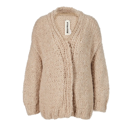 Ella Silla Kaschmir-Strickjacke Bouckle mix Cardigan  soft beige