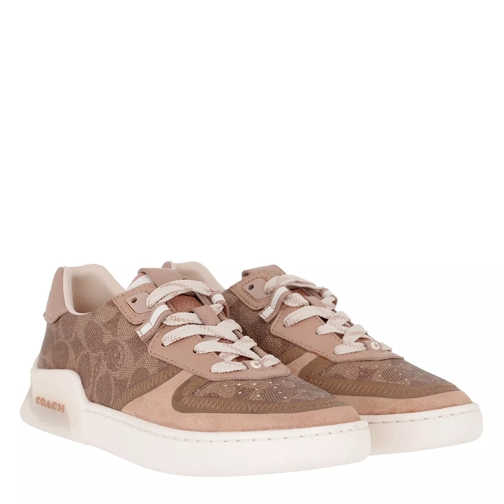 Coach Citysole Coated Canvas Court Tan Beechwood lage-top sneaker