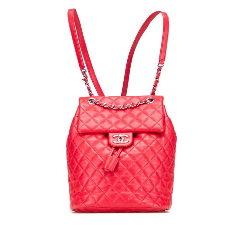 Chanel Sac à dos Small Lambskin Urban Spirit Backpack rot
