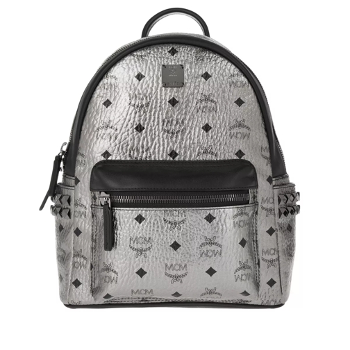 MCM Stark Backpack Small Silver Backpack