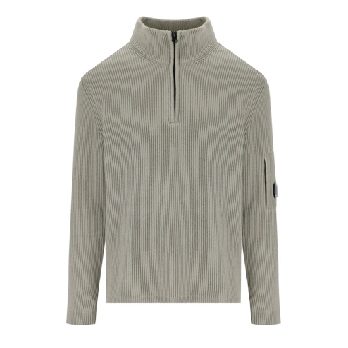 CP Company  C.P. COMPANY HALF RIB VINTAGE KHAKI PULLOVER grau