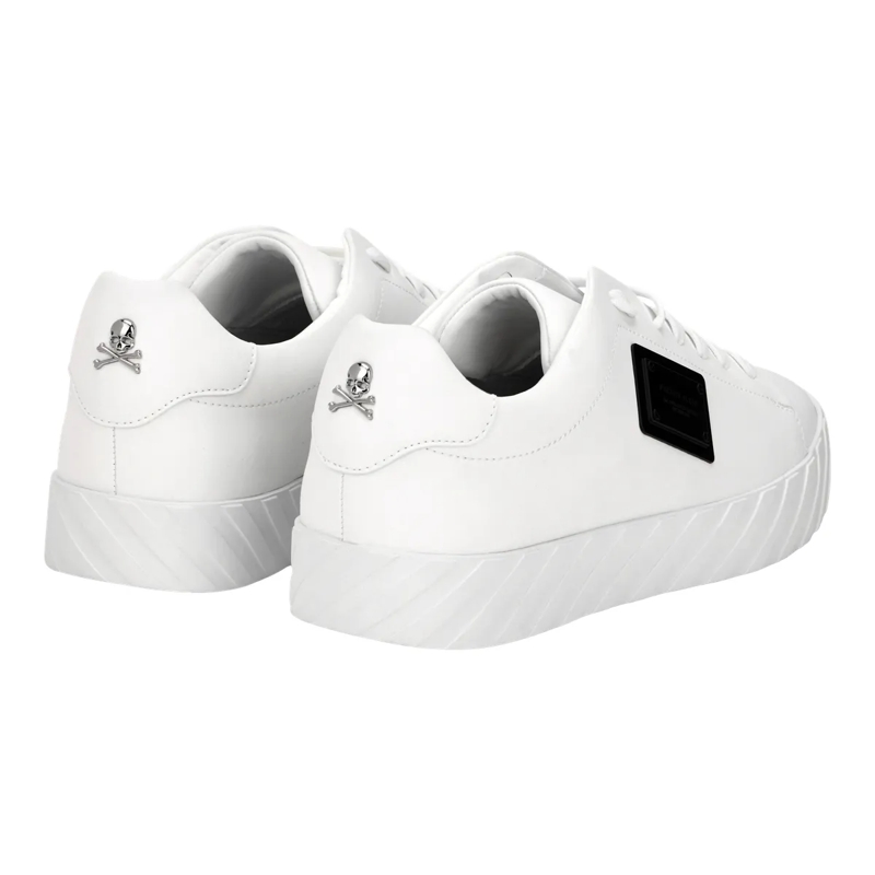 Philipp Plein Low-Top-Sneaker Lo-Top Turnschuhe Placca weiss(Image 4)